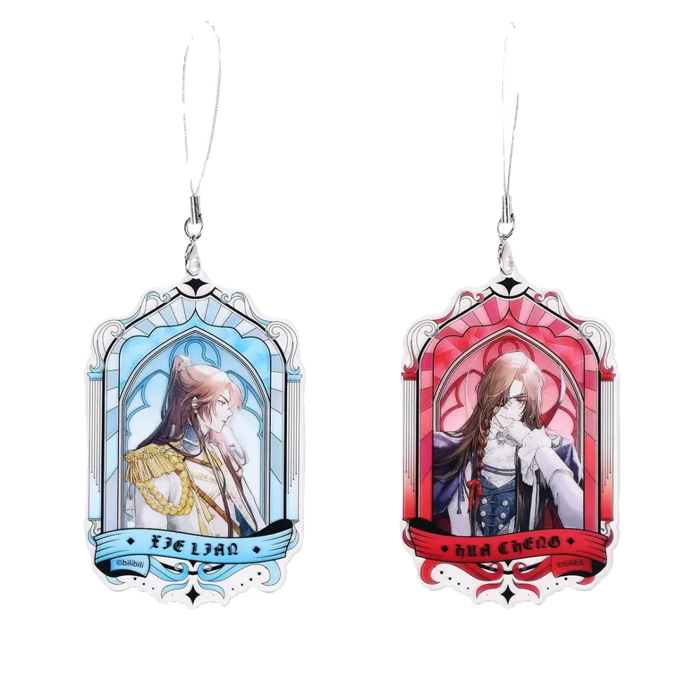 Anime Tian Guan Ci Fu Xie Lian Cosplay Trón série Glow Faned Window Acryl Acryl Light Tonismission Card prívesok