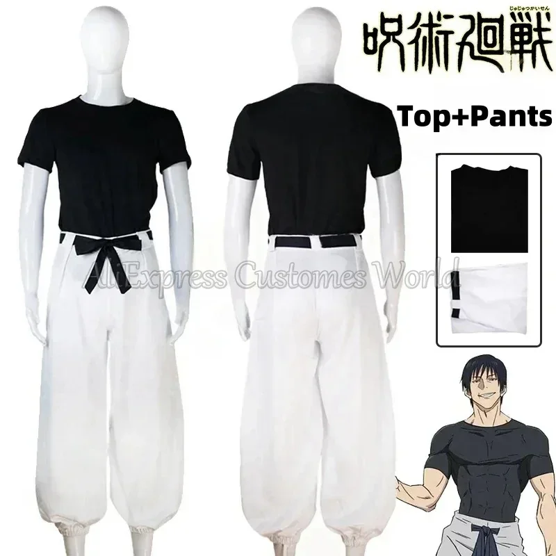 Anime Toji Fushiguro Cosplay kostým Jujutsu Kaisen Sezóna 2 Fushiguro Toji Uniforma Killer Killer Halloween top pre ženy mužov