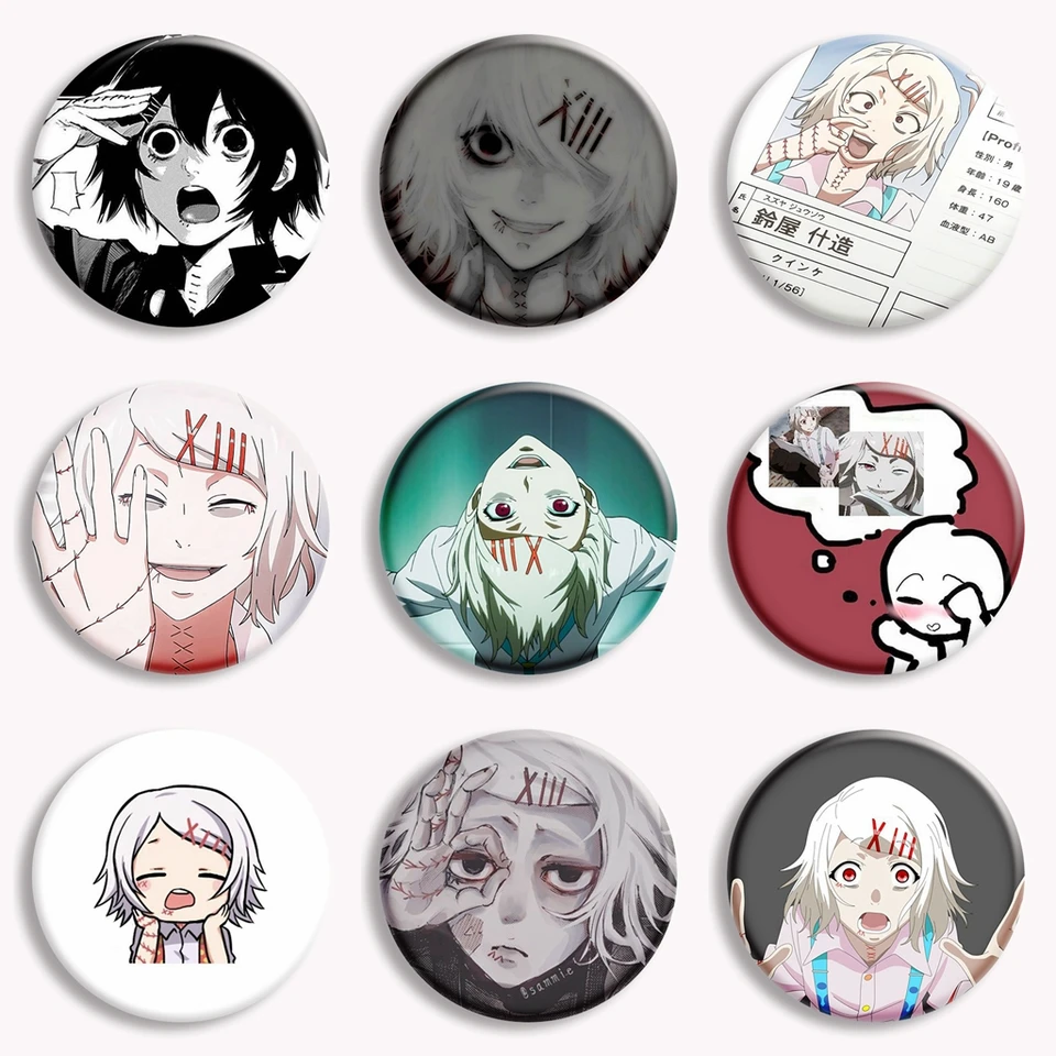 Anime Tokyo Ghoul Juuzo Suzuya Roztomilý mäkký gombík pin kawaii anime broš