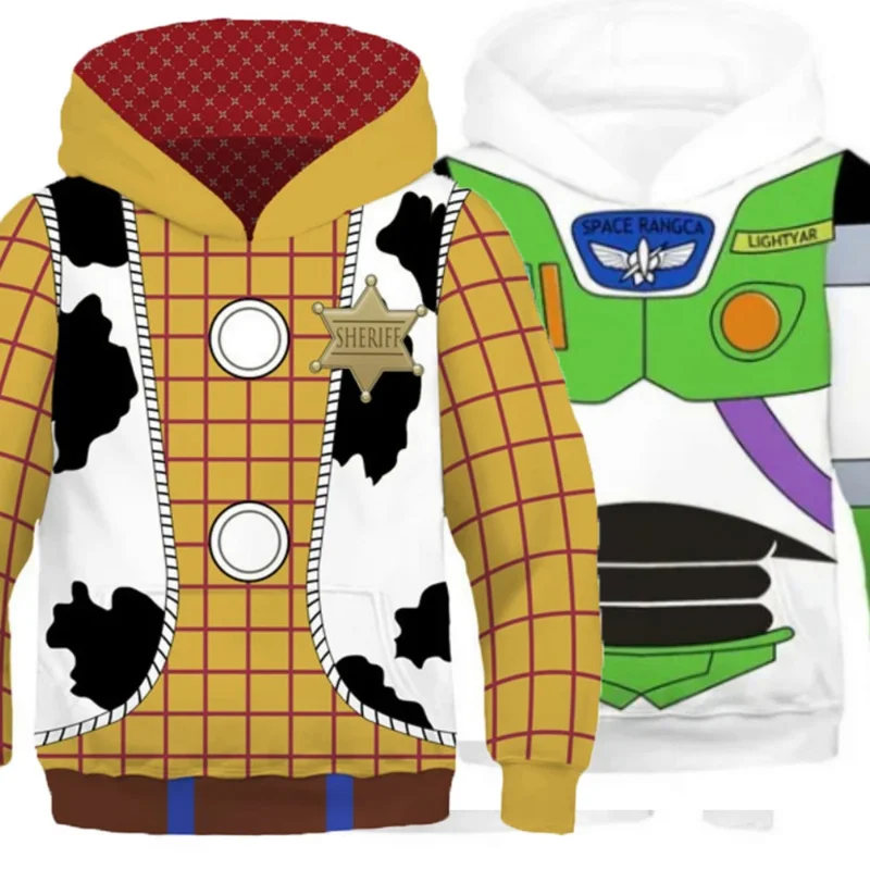 Anime Toy Tale Lightyear Faktúra 3D Print Hoodies Jacket for Kids Spring a jesenný kabát Cosplay kostým vianočný darček