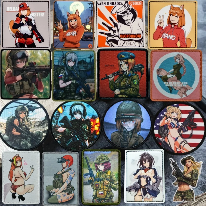 Anime Waifu Girl Morale Badge