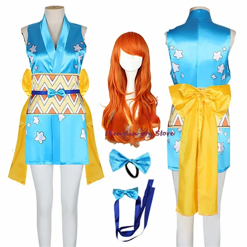 Anime Wano Country Nami Cosplay kostýmy Kimono šaty Halloween kostýmy pre ženy