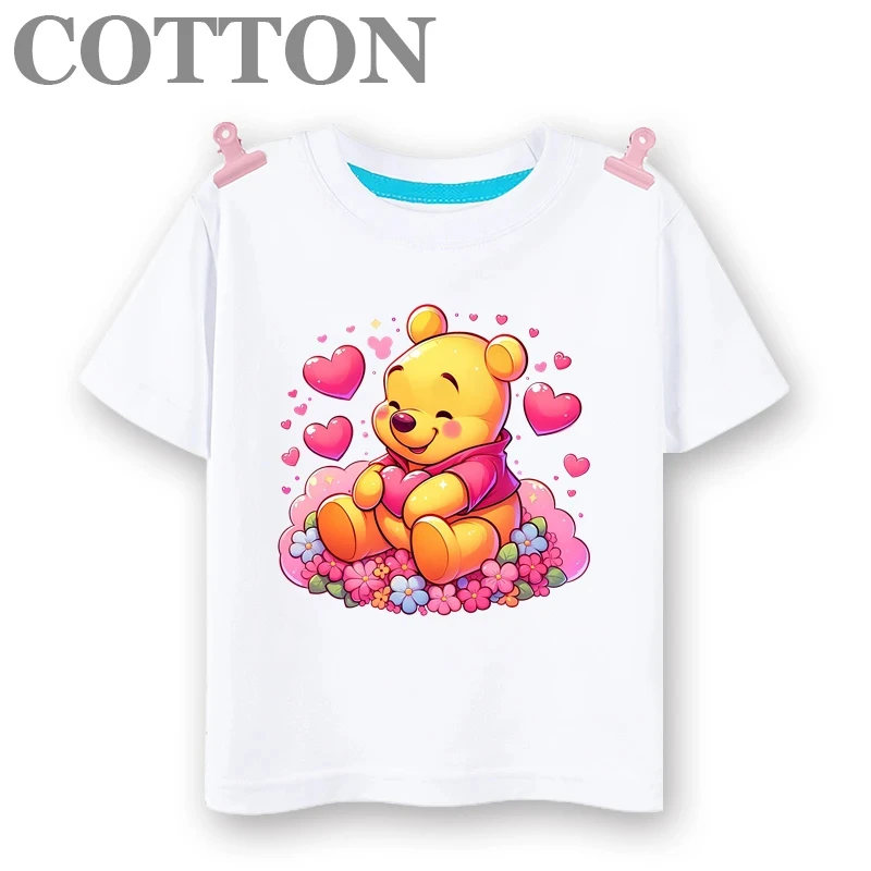 Anime Winnie the Pú letné deti Karikatúry Tričká Top žien Men oblečenie letné móda celá bavlnená anime detské tričko