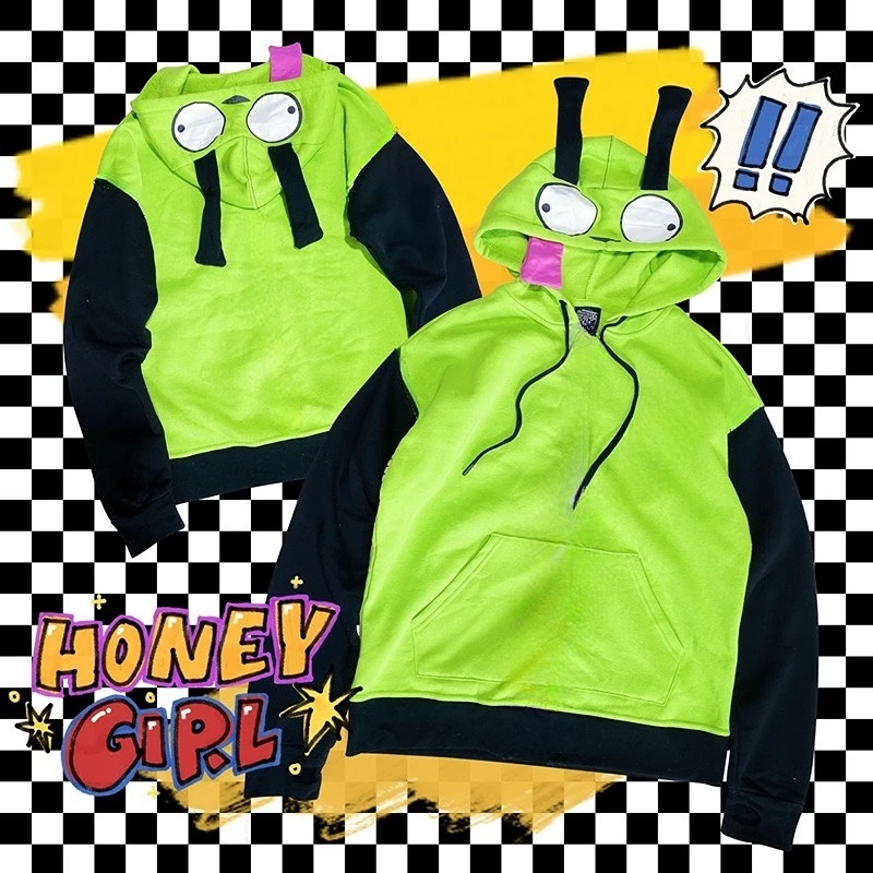 Anime útočník cosplay mimozemšťan Zim mikina mikiny streetwear hip hop pullover s kapucňou halloween kostým