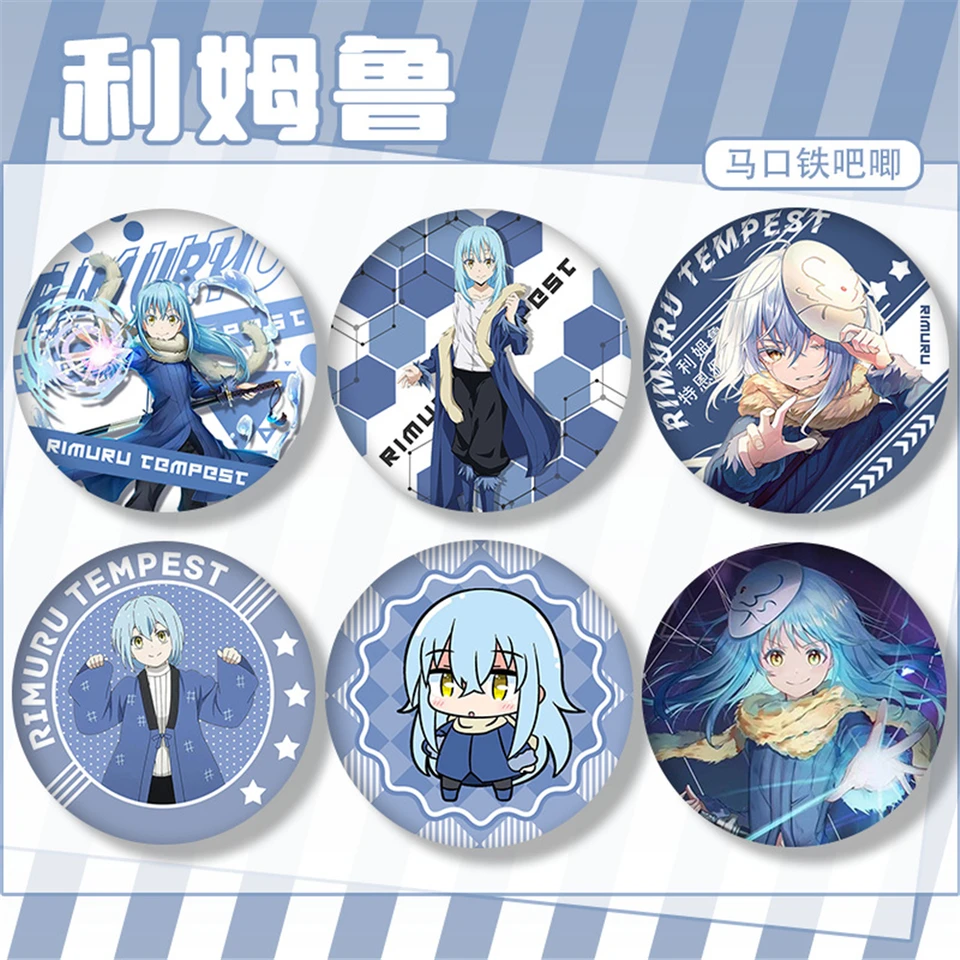 Anime ‌ Tento čas som sa reinkarnoval ako slime rimuru Tempest Cosplay kostým odznak pin cinplate brošňové doplnky