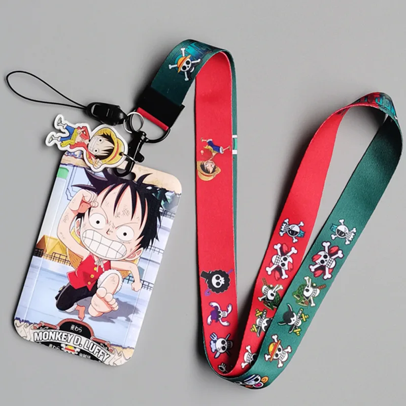 Animácia Jeden kus dlhého lana Študentské stravovacie karty Ochranné kryt Cover Cover Control Card Card Case Cover Key Chain Retian Holiday GI GI