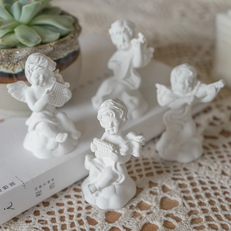 Anjelská socha roztomilá izba dekor dekoratívne anjelské sochy figuríny Mini cupid živica socha stolové dekorácie remeselníky