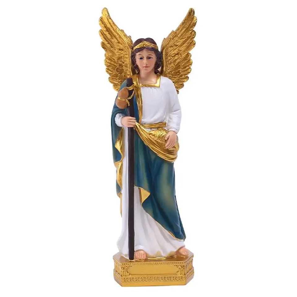 Anjelský stolík dekor živici Archanjel Saint Raphael Sochy Festival Dodávka vianočná figúrka Domáca dekorácia Darčeky