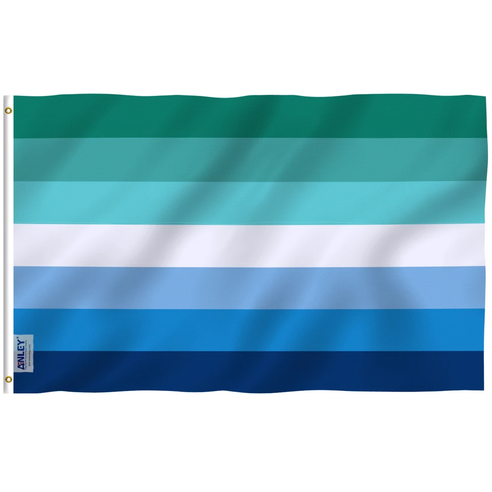 Anley 3x5 Foot MLM Vincian Pride Flag - Muži milujúci muži gay LGBT vlajky