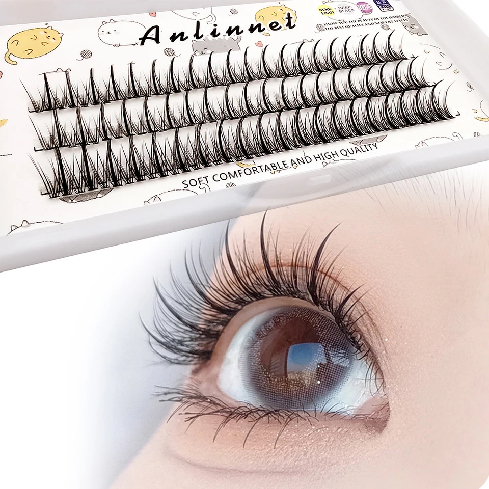 Anlinnet Dovetail+A-Type Individuálne riasy Profesionálny make-up Mink Mink Rika