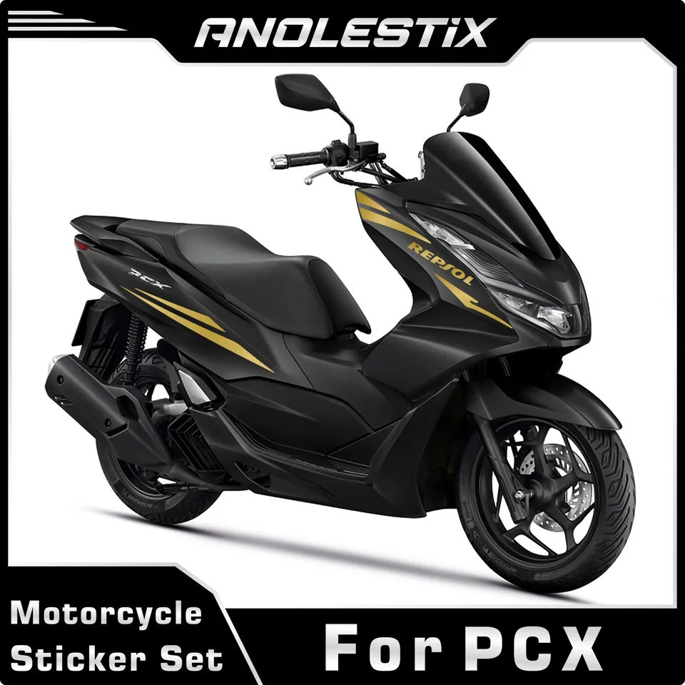 Anolestix reflexný motocykel tela vodotesné nálepky na dekorácie palivové nádrže kapotážové matné obtisky pre Honda PCX 125 150