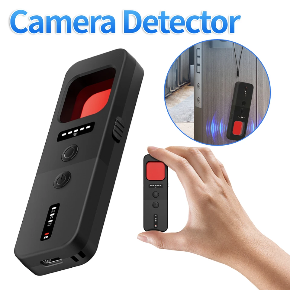Anti Candid Camera Detector 5 úrovne Citlivosť RF bezdrôtový signál skener GPS Signal Tracker GSM Bug Finder pre hotel