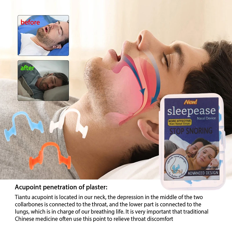 Anti chrápanie nosový dilatátor prestaňte chrápanie klip Silikone Nose Sport Easy Breath Nasal Clip prestaňte chrápanie