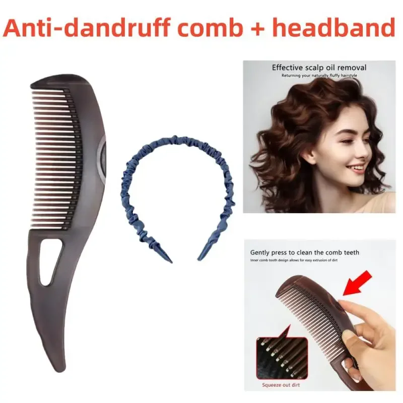 Anti-Dandruff Comp Hollow Comp Comp Masser OnSiving Demontáž nečistôt znižuje svrbenie hlavy s rukoväťou na holenie pokožky+čelenka