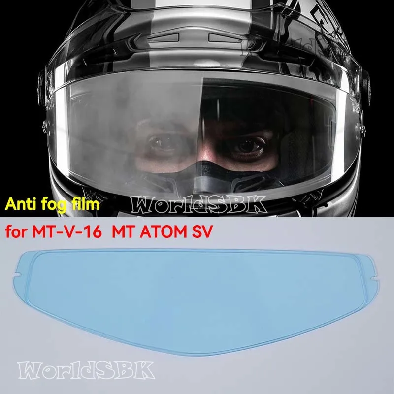 Anti Fog Film pre MT-V-16 Atom SV Helmet Mt Originálna knižnica prilby kresla Originálna priechod