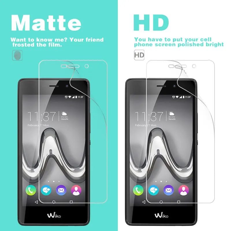 Anti-glare matný film pre Wiko Tommy U Feel Feat Feat Feap Prime Prime vosk HD Clear Glossy Film s čistiacimi nástrojmi obálka mobilných telefónov