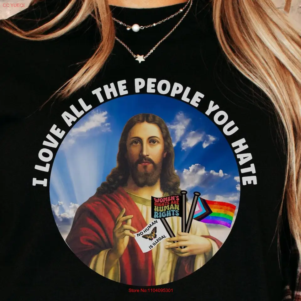 Anti kresťanské nacionalistické tričko ľavicový liberálny LGBTQ Ally Pro Cho výber Rovnosť ľudských práv Sociálna spravodlivosť