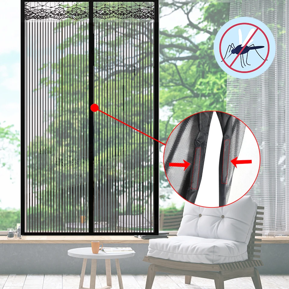 Anti Mosquito hmyz hmyzka chyba Magnetická veľkosť ručnej bezhlaďovacej záclony siete sieťová obrazovka