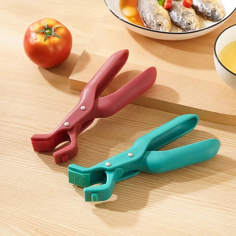 Anti-Scald Gripper Clip Hot Dish Non-Slip Plate Clip Retriever Tongs Silikónová rukoväte misky misky Anti-Scald kuchyn