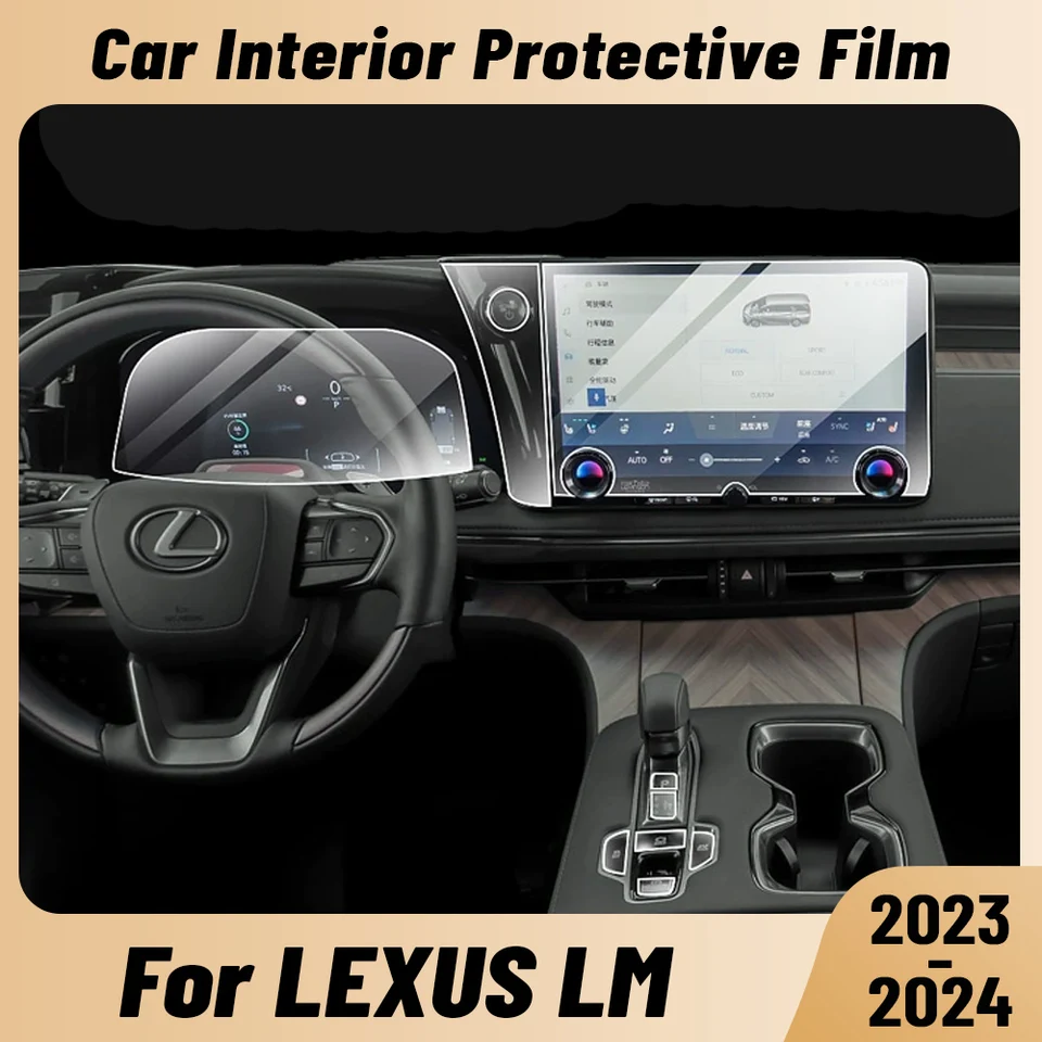 Anti-Scratch Car Interiér Center Console Media Dashboard Navigation TPU Protector Film pre Lexus LM 2023 2024 Nálepka