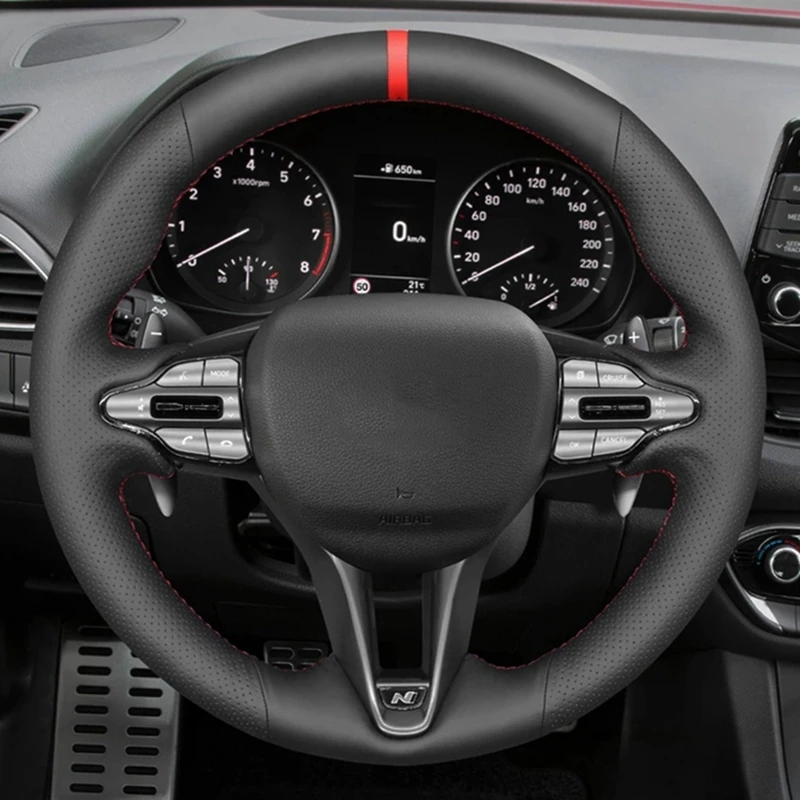 Anti-Slip Blakc Artificial Leather Braid Car Cover Cover pre Hyundai I30 N 2018 2019 2020 Veloster N 2019 2020 2021