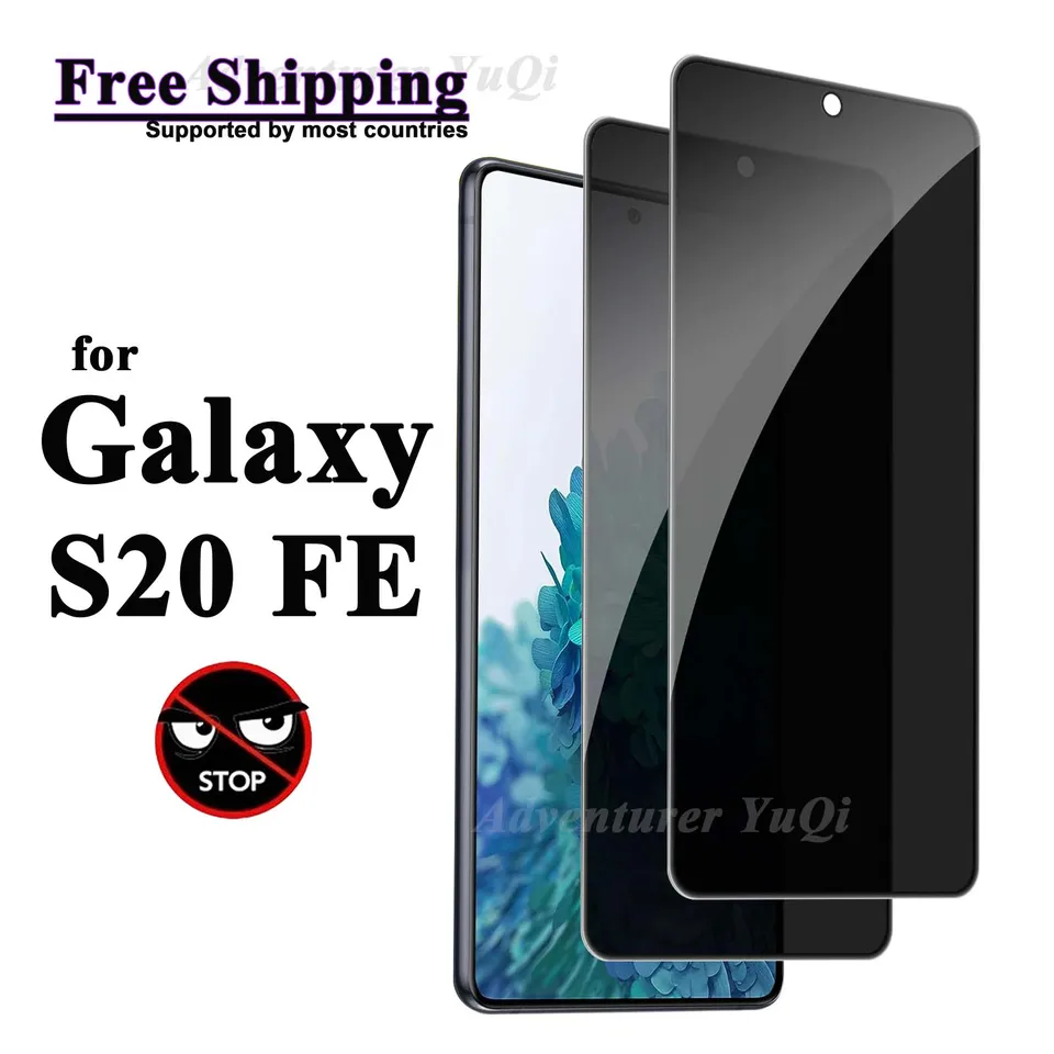 Anti Spy Screen Chránič pre Galaxy S20 Fe Samsung, Temperované sklo súkromie Anti Peep Scratch 9h Priateľské kasy Vysoký hliník