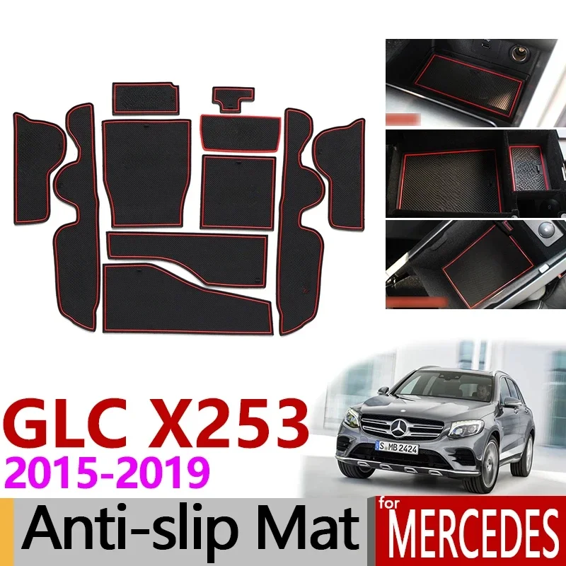 Anti-Stric Gate Slot Rat Rat Gum pre Mercedes Benz GLC X253 Príslušenstvo GLC 200 250 300 220D 250D 43 63 Coupe AMG 2016 2017 2018 2018