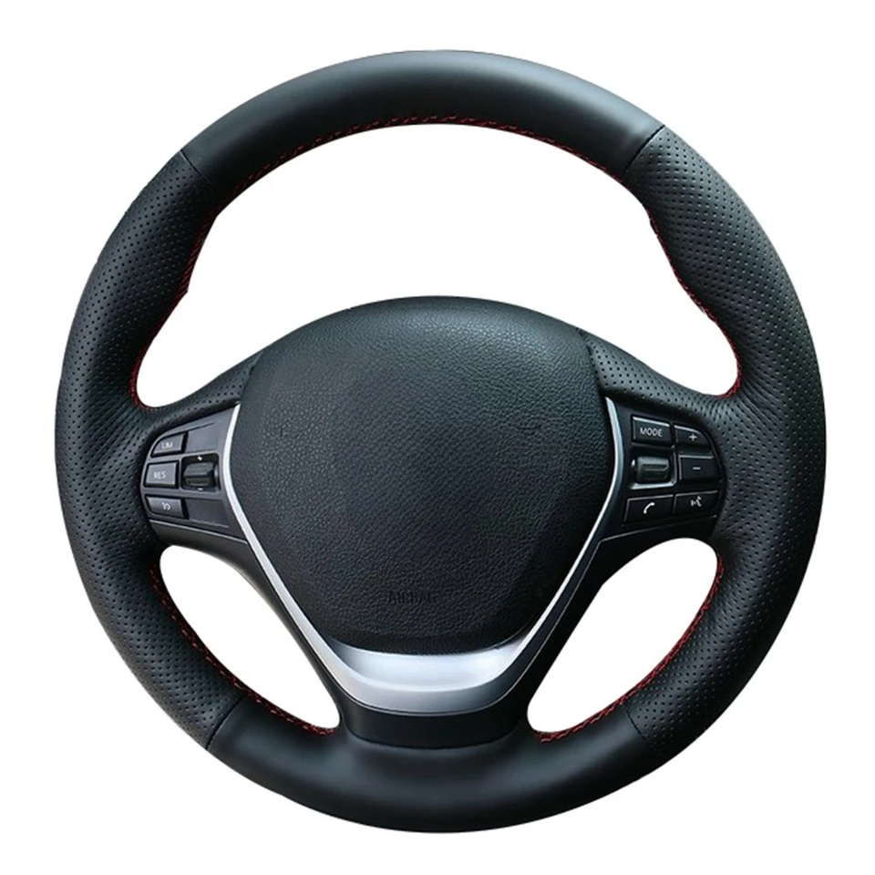 Anti-Strip Black Original kožený automobil volant pre kolies pre BMW F30 320I 328I 320D F20 F21 F22 F23 F30 F31 F34 F32 F33 F36