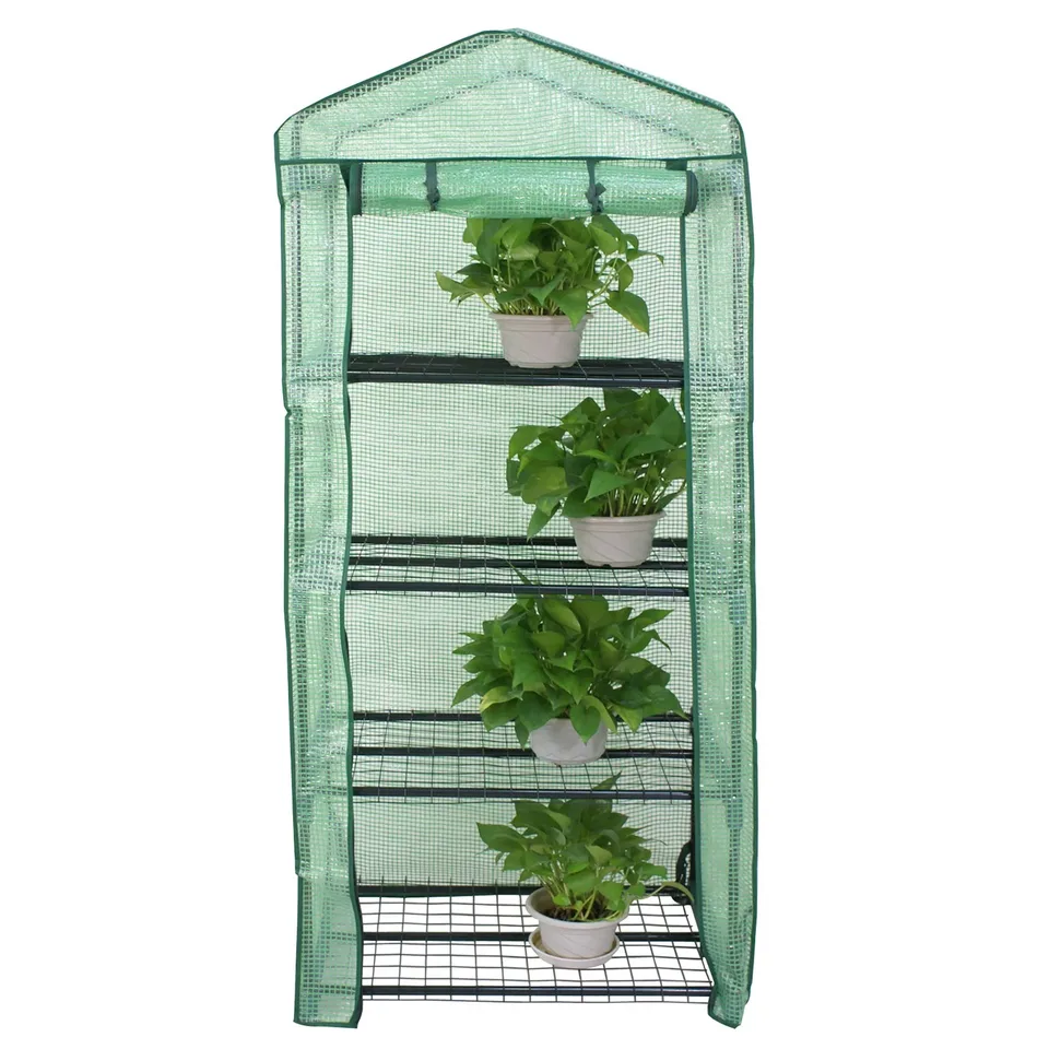 ANTI-UV PE Cover Cover Mini Walk-in 4 Tiers Nepremokavý skleník 27,3 x 19 x 63 