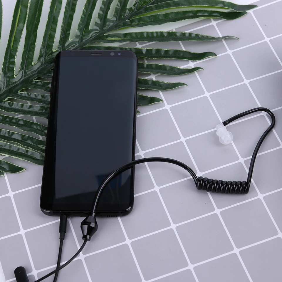 Anti-žiarenie do uší stereofónne trubice na slúchadlá Silikónové uší vstavané mikrofóny pre smartfóny pre smartfóny