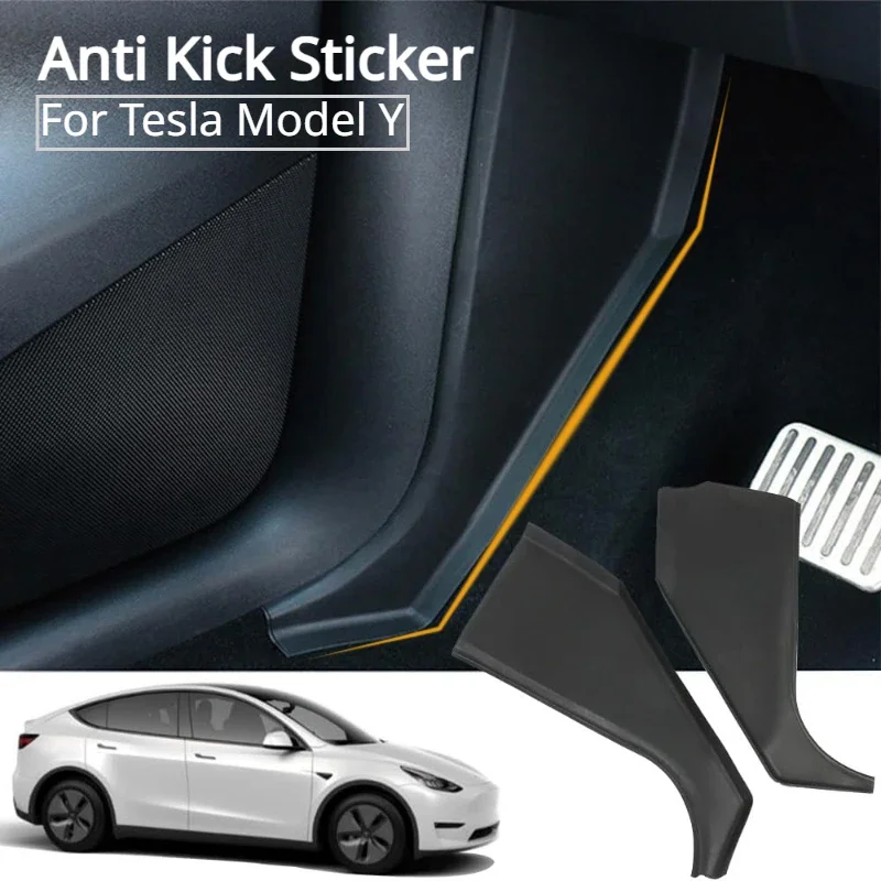 Antikurovaná podložka pre Tesla Model Y predné dvere odpočinku Pedál Pedál Pedál Ochranná nálepka Ochrana kryt TPE Mode Accessories 2024