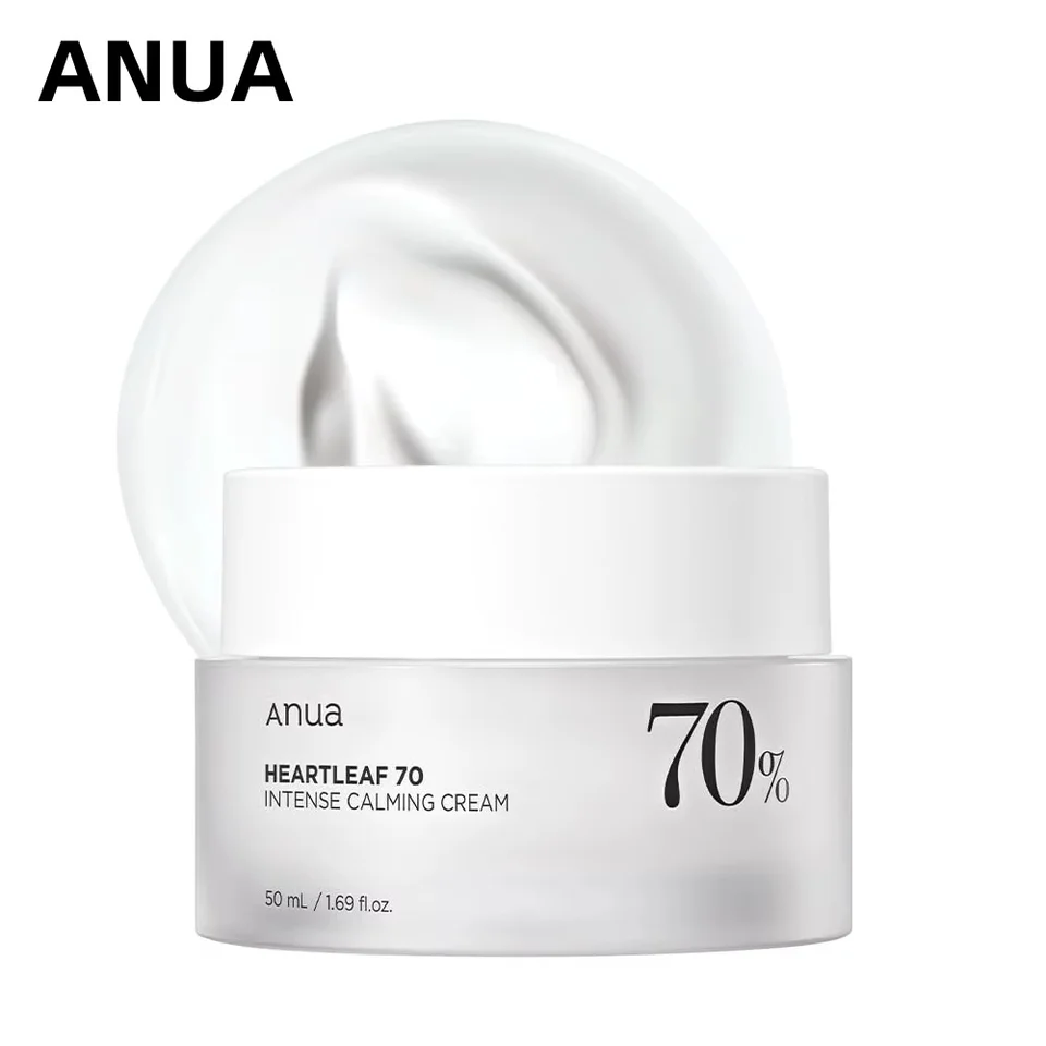 Anua Heartleaf 70 Intenzívny upokojujúci krém s krémom na bielenie ceramidu zvlhčujúci krém na tvár 50 ml kórejský produkt starostlivosti o pleť