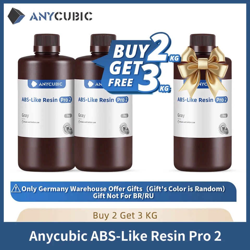 AnyCubic ABS-podobný Pro 2 3D TLAČNÁ ŽIVOSTI Vysoká pevnosť a húževnatosť 405nm UV rýchla vytvrdzovacia živica pre LCD SLA 3D tlačiareň