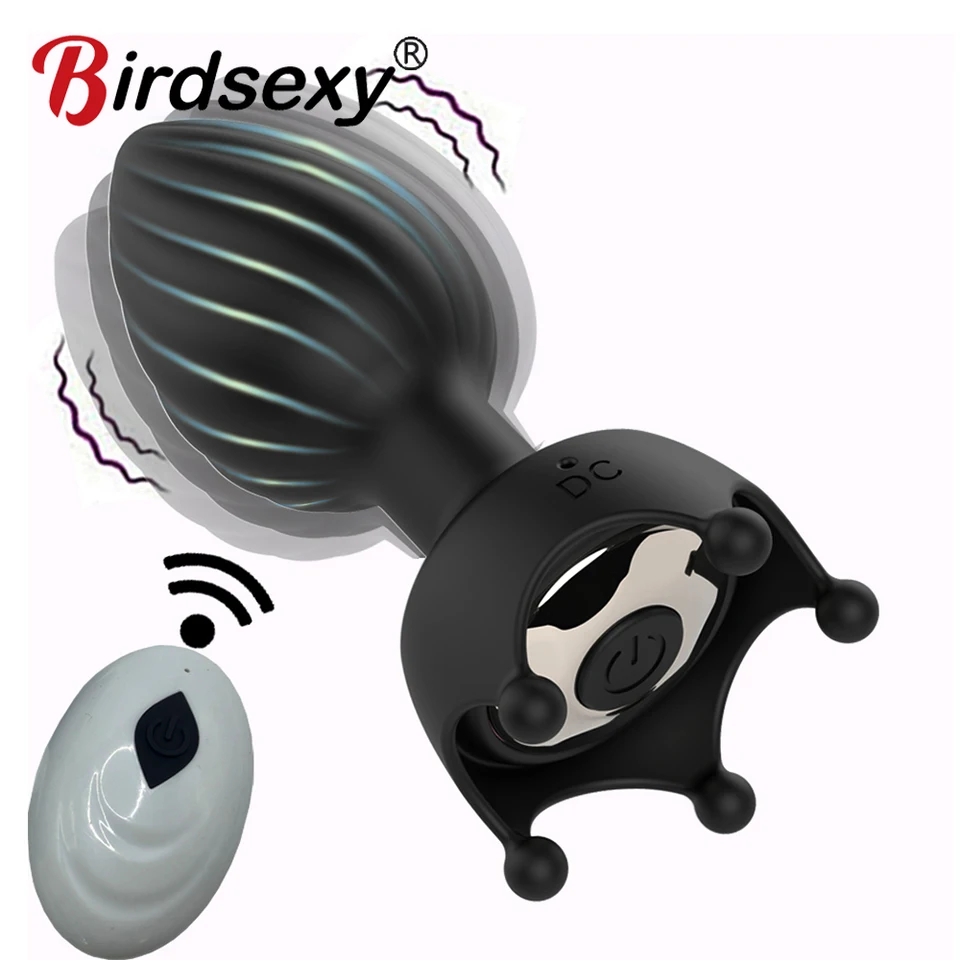 Análny vibrátor Wireless diaľkové ovládanie zadku Muži prostaty Masager ženský vagina masturbátor pre dospelých sexuálnych hračiek Ženy Men gay gay