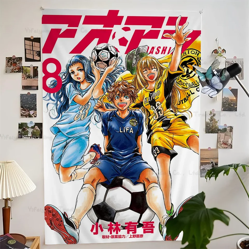 Ao ashi anime stena tapiséria Bohemian steny tapisérií mandala stena zavesenie domáceho dekoru