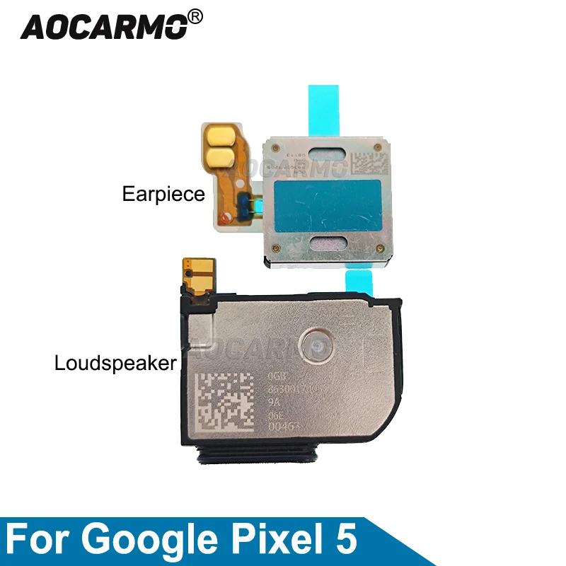 AOCARMO pre Google Pixel 5 horné slúchadlá Ušiaky Správa Spodný reproduktor bzučiak Ringer Ringer Flex Cable Výmena dielov
