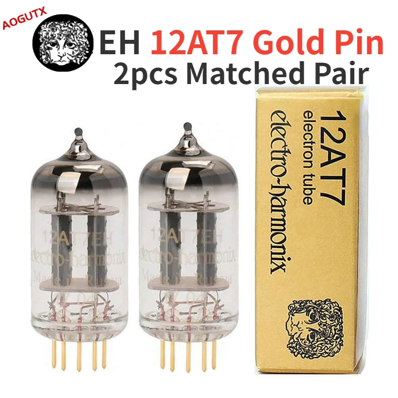 Aogutx EH 12AT7 Vákuová trubica zlata PIN Vymeňte ECC81 B739 6201 6J8P 6SJ7 EF86 HIFI Audio Valve Electron Tuble Amp Amp