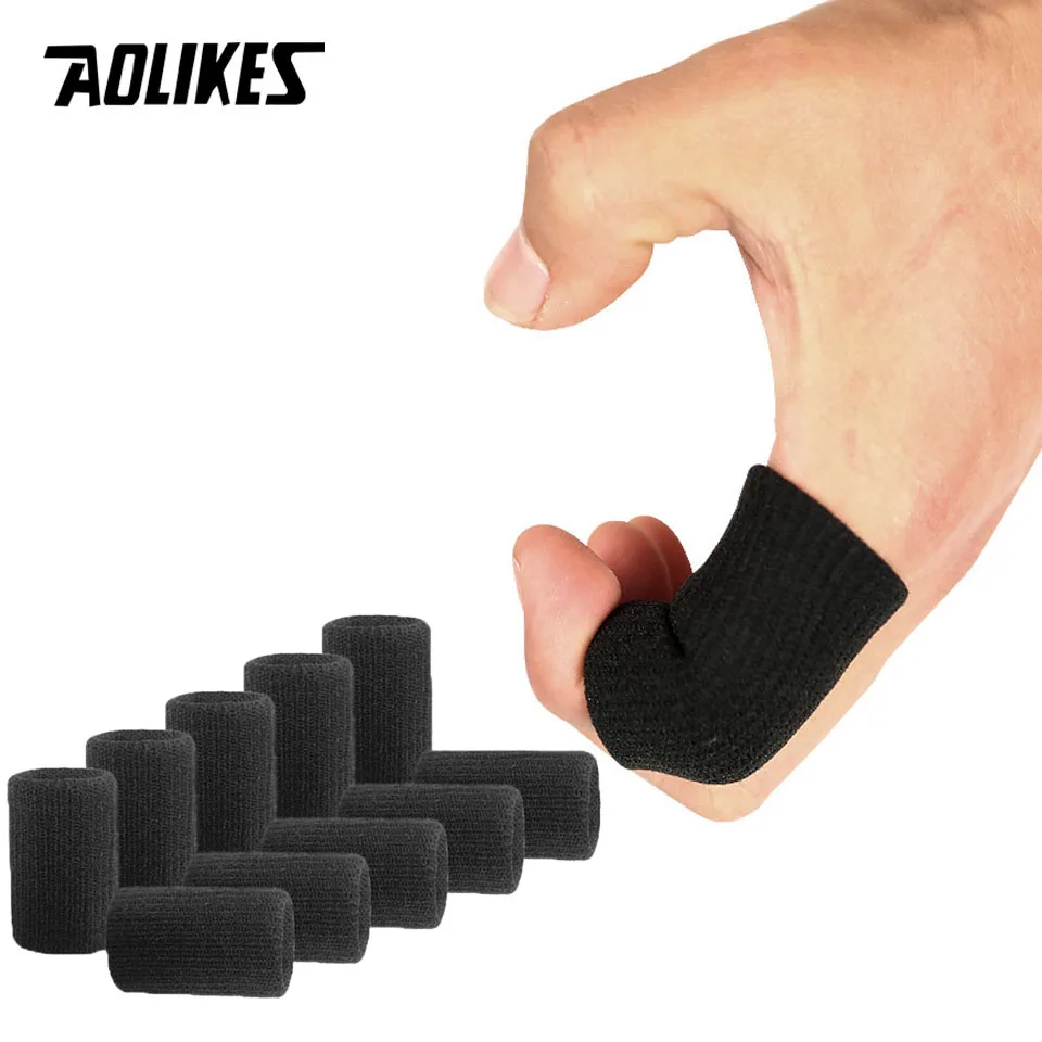 Aolikes 10 ks Professional Gym Fitness Fingerstall Ruckve Power Enquight Letting Equipment CrossFit Workout Basketbal volejbal