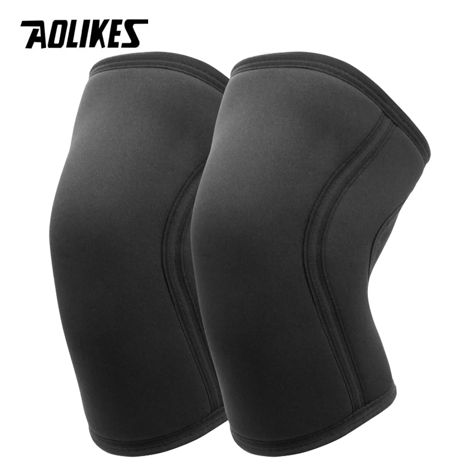 Aolikes kolenné rukávy vzpieranie - 7 mm hrubá prémiová neoprénová hmotnosť zdvíhací kolenný rukáv pre drepy, Powerlifting a Deadlift
