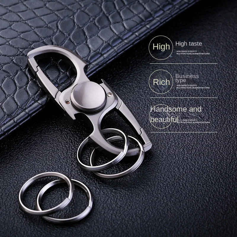 Aoma Fidget Spinner Keychain Pánsky dizajn darček z nehrdzavejúcej ocele