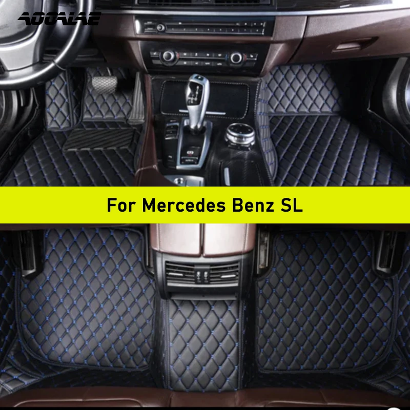 Aooale vlastné podlahové rohože pre autá pre Mercedes Benz SL 2013-2023 Automatické koberce nohy Coche Accessorie