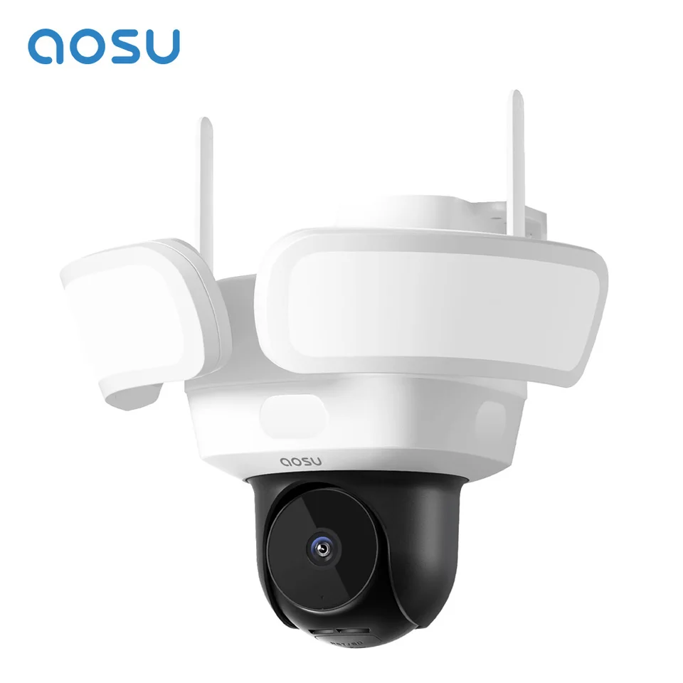 AOSU 3K 5MP UHD WiFi Lightlight Camera Outdoor 360 ° Zobraziť farebné nočné videnie Wireless Security Camera Detekcia PIR Dvojcestný zvuk