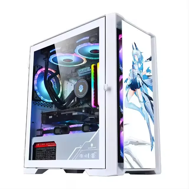 Aotesier Gaming PC Core i7 CPU s 16G RAM 256G SSD HD4600 ATX/ITX/M-ATX Full View Bočný panel Tempera Glass Glass Glass PC Gamer