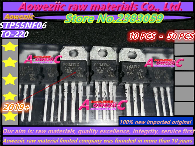 Aoweziic 2019+ 100% nový importovaný originálny STP55NF06 P55NF06 MOS FET 60V až 220 50A