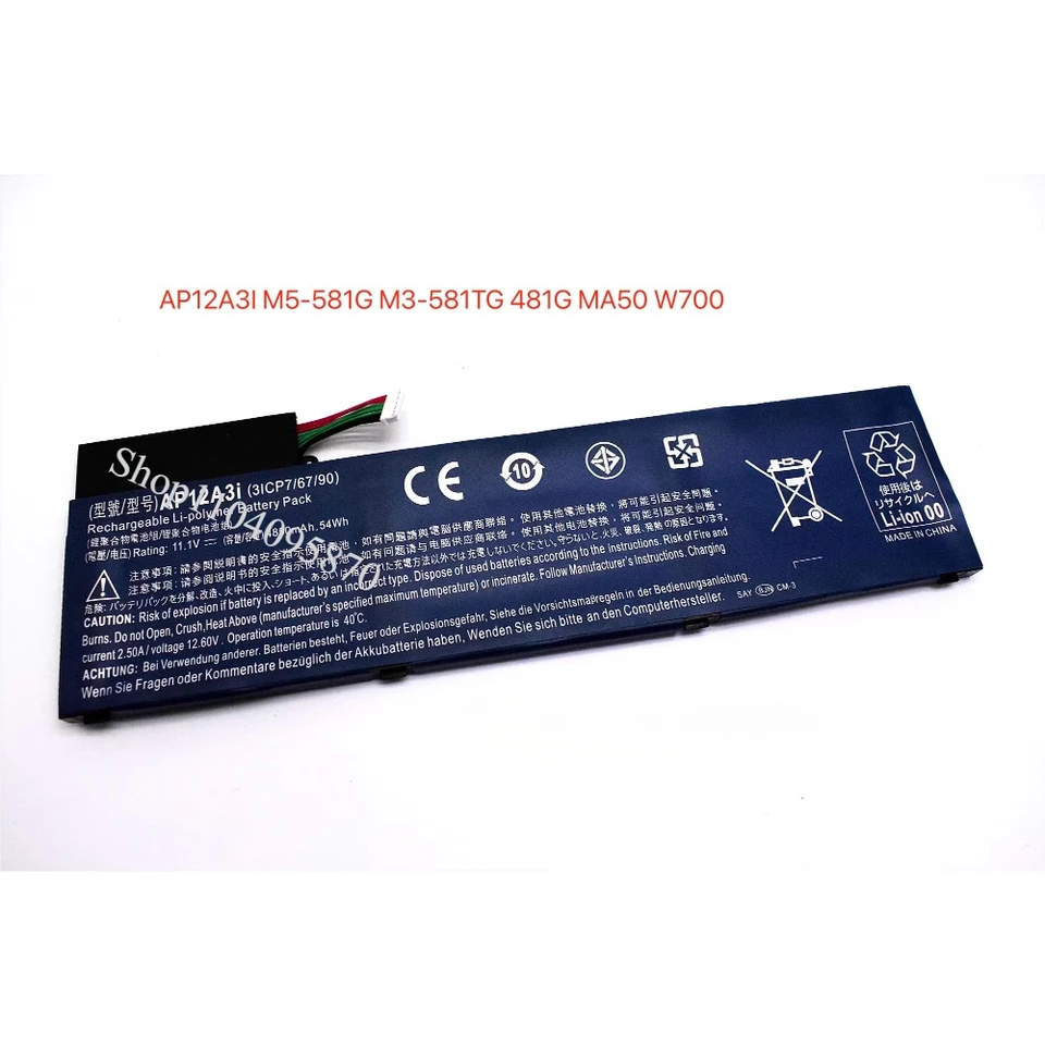 AP12A3I notebook batérie pre časovú os ACER Aspire M3 Series Ultra U M3-581TG M5-481TG M3-481TG AP12A4I M3-581TG M5-481G MA50 W700P