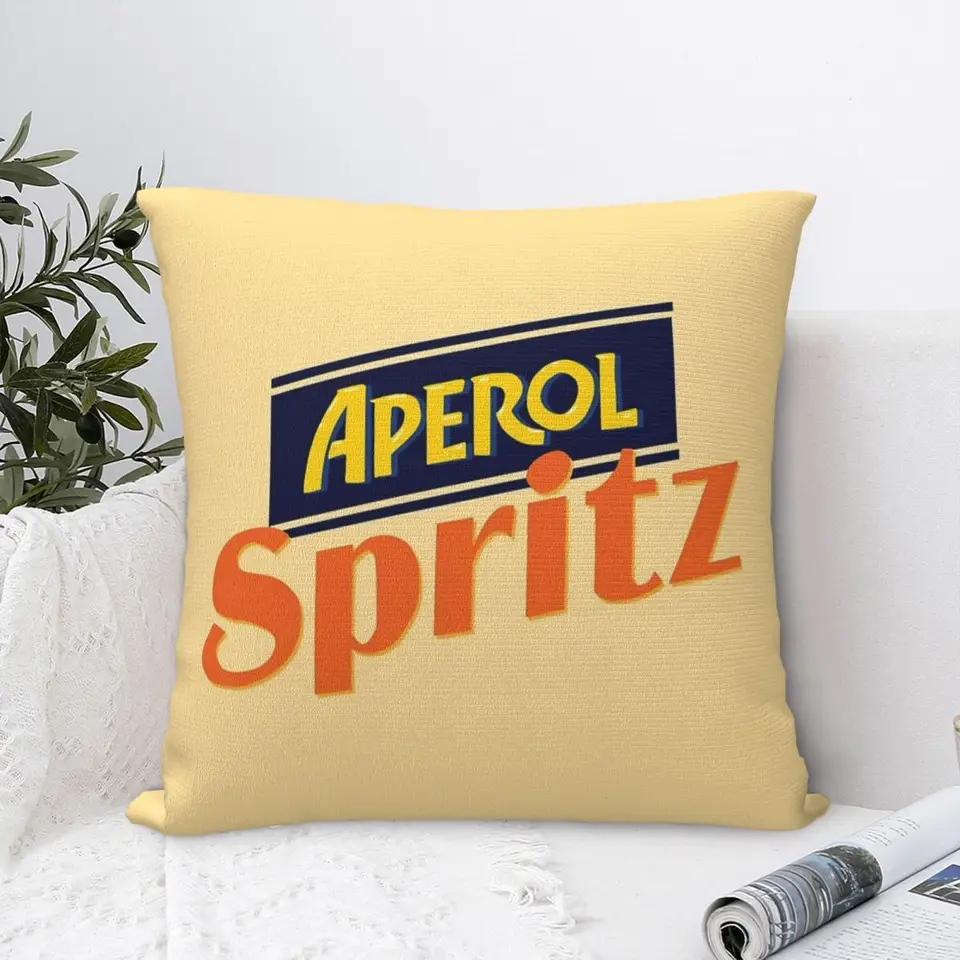 Aperol Spritz štvorcový vankúš Pollow vankúš polyester vankúš na zamatové vankúšové dekorácie Comfort Hrot vankúš pre domáce auto