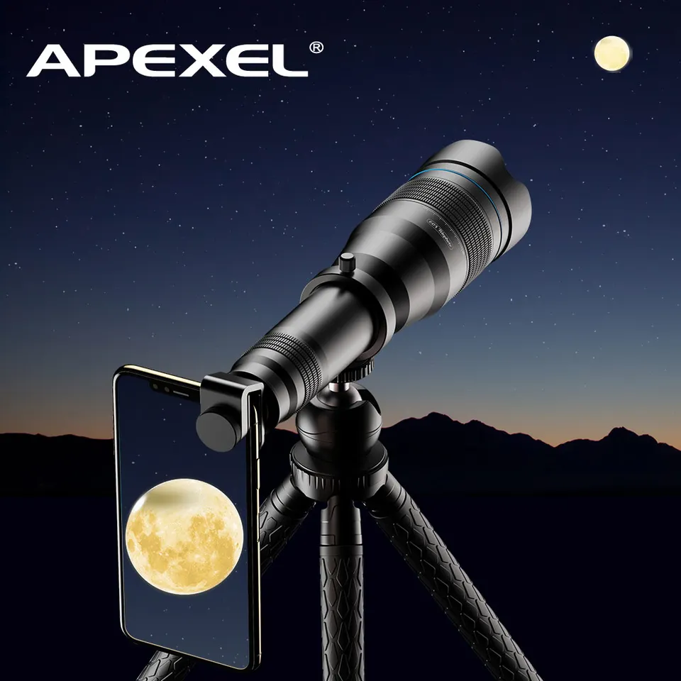 APEXEL 60X Mobilný telefón Monokulárny teleskop Astronomical Zoom Lens rozšíriteľný statív pre iPhone Samsung Všetky smartfóny