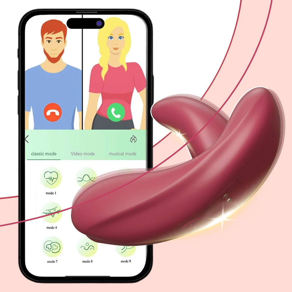 Aplikácia Bluetooth Control Tongue Licking Dildo Vibrator Dámske dámske bradavky G-SPOT Clitoral Stimulator Sex Hray pre ženskú masturbáciu