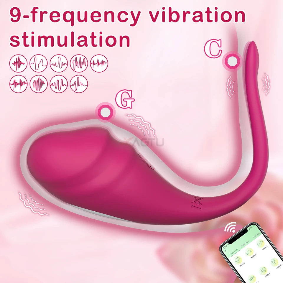 Aplikácia Control Vibrator Dildo pre ženy G Spot Clitoris Clitoris Stimulátor Vagina Vibračná milostná vaječné nohavičky Sex Hračky pre dospelých žien