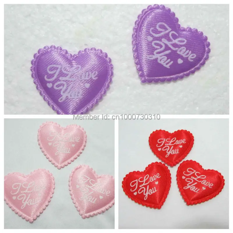 Aplikácie remeslá svadobná dekorácia scrapbooking 20ks Polded Felt Heart I Love You